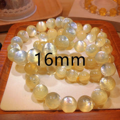 Браслет из натурального золота с кунцитом, лепидолитом, кварцем и драгоценным камнем, размер 10,11,12,13,14,16 мм