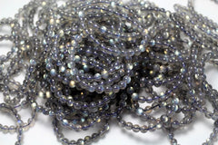 Браслет из натурального мадагаскарского лабрадора с драгоценными камнями, размеры 7-8 мм