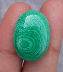 24.3ct Malachite Crystal - Malachite Cabochon - Malachite Stone of Transformation - 22x16mm