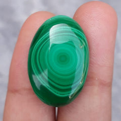 26.5ct Malachite Crystal - Malachite Cabochon - Malachite Stone of Transformation - 22x16mm