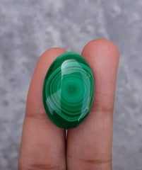 26.5ct Malachite Crystal - Malachite Cabochon - Malachite Stone of Transformation - 22x16mm