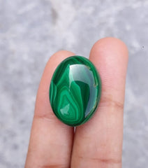 31ct Malachite Crystal - Malachite Cabochon - Malachite Stone of Transformation - 24x18mm