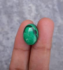 12.8ct Malachite Crystal - Malachite Cabochon - Malachite Stone of Transformation - 17x13mm