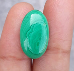 13.1ct Malachite Crystal - Malachite Cabochon - Malachite Stone of Transformation - 20x13mm