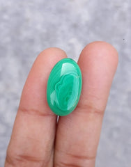 13.1ct Malachite Crystal - Malachite Cabochon - Malachite Stone of Transformation - 20x13mm