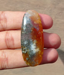 Marcasite Agate Sparkle Captivating Natural Stone - 57x23mm