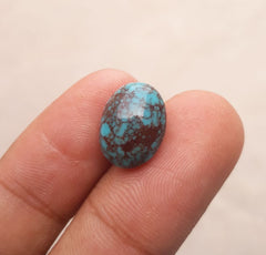 Natural Certified Egyptian Turquoise - Misri Feroza - 6Ct- 15x11mm