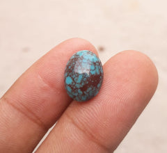 Natural Certified Egyptian Turquoise - Misri Feroza - 6Ct- 15x11mm