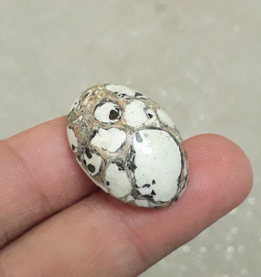 29.9ct Jasper - White Jasper Cabochon - 26x20mm