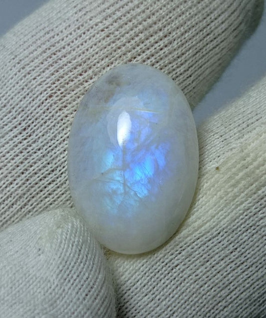 7.7ct MoonStone for Sale - Adularia MoonStone - Rainbow Moonstone - June Birthstone -18x12x4mm
