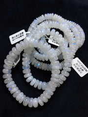 Natural Blue Light Moonstone Gemstone Bracelet, Bead Size 8mm