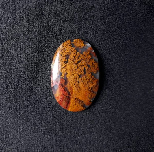 Моховой агат 28,6 карата — Золотой моховой агат — 30,5x20,5x6 мм