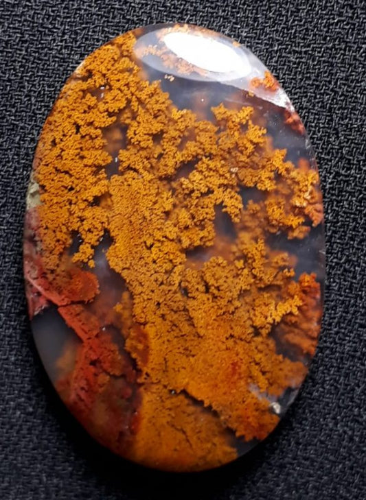 Моховой агат 28,6 карата — Золотой моховой агат — 30,5x20,5x6 мм