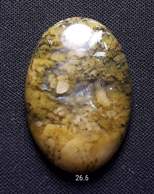 Моховой агат 26,6 карата — Зеленый моховой агат — 30x20,5x5,5 мм