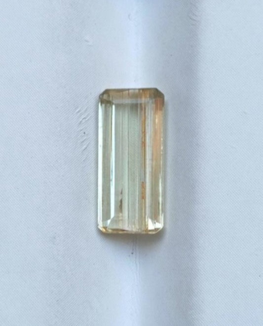 1.8ct Natural Yellow Tourmaline Gemstone - October Birthstone - 11x5x3mm