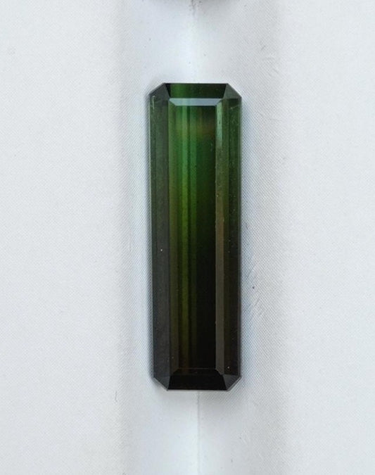 5.8ct Natural Bi-Color Green Tourmaline Gemstone - October Birthstone
