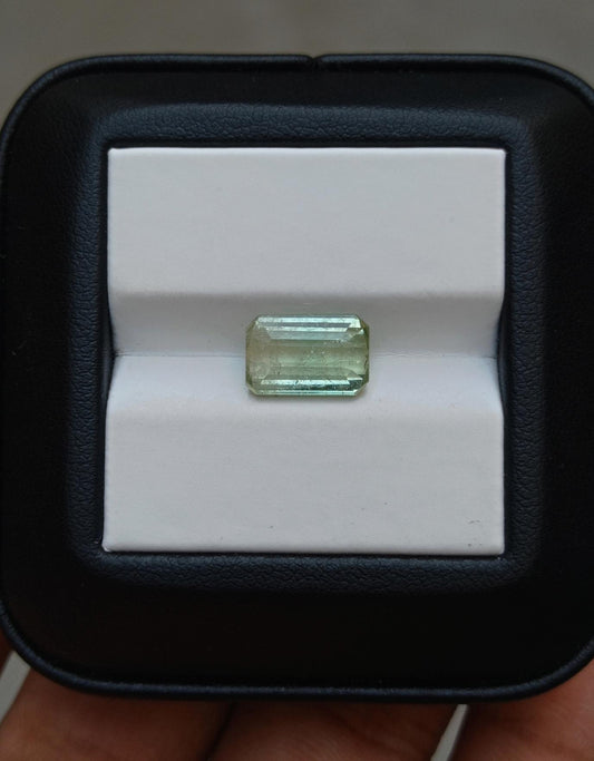 3.3ct Natural Light Green Tourmaline Gemstone - October Birthstone - 11x7x5mm