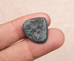 11ct Natural Turquoise with Pyrite - Shajri Feroza - 20x21mm