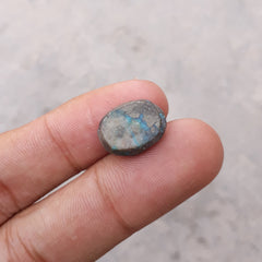 Пиритовая бирюза 11,2 карата с пиритом — Шаджри Фероза — 16x12 мм