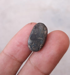 Бирюза Моренси 16 карат — натуральная сертифицированная бирюза с пиритом — бирюза Blue Matrix — Шаджри Фероза — 19x11 мм