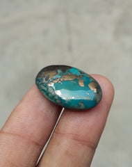 Natural Turquoise with Pyrite - Blue Matrix Turquoise - Shajri Feroza-19Ct
