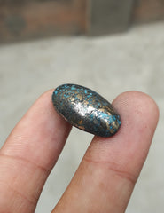 Natural Turquoise with Pyrite - Blue Matrix Turquoise - Shajri Feroza-21Ct
