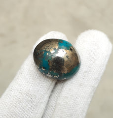 Natural Turquoise with Pyrite - Blue Matrix Turquoise - Shajri Feroza-40.1Ct