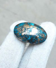 Natural Turquoise with Pyrite - Blue Matrix Turquoise - Shajri Feroza-43Ct