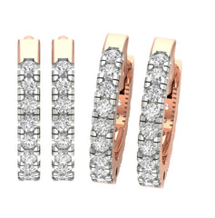 Серьги с натуральными бриллиантами