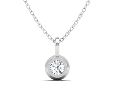 Подвеска с натуральным сертифицированным бриллиантом-солитером 1 карат из 18-каратного золота