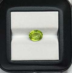 3.25ct-Peridot Gemstone- Olivine - Chrysolite Gem - August Birthstone - 10x8x5mm
