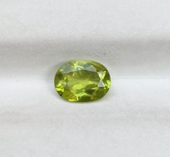 1.50ct Peridot Gemstone- Olivine - Chrysolite Gem - August Birthstone - 8x6x3.6mm