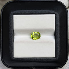 1.35ct Peridot Gemstone- Olivine - Chrysolite Gem - August Birthstone - 8x6.4x3mm