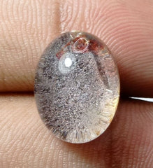 Натуральный фантомный кварц 15,4 карата — призрачный кварц — 16x13 мм