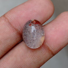 Натуральный фантомный кварц 15,4 карата — призрачный кварц — 16x13 мм