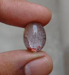 Натуральный фантомный кварц 15,4 карата — призрачный кварц — 16x13 мм