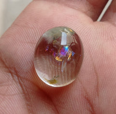 Натуральный фантомный кварц 25,1 карата — призрачный кварц — 19x15 мм