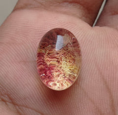 13.5ct Natural Phantom Quartz - Ghost Quartz - 16x11mm