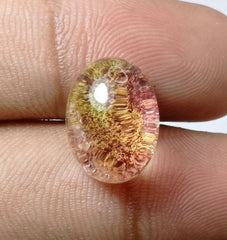 13.5ct Natural Phantom Quartz - Ghost Quartz - 16x11mm