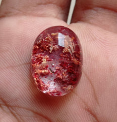 Натуральный фантомный кварц 22,7 карата — призрачный кварц — 20x15 мм