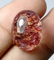 Натуральный фантомный кварц 22,7 карата — призрачный кварц — 20x15 мм