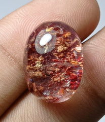 Натуральный фантомный кварц 22,7 карата — призрачный кварц — 20x15 мм