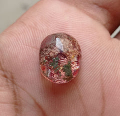 Натуральный фантомный кварц 10,5 карата — призрачный кварц — 14x11,5 мм