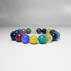 7 Chakra MultiColor Natural Agate Bracelet - 10mm