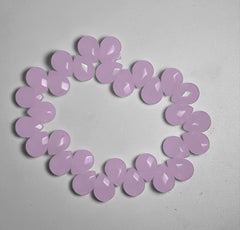 Элегантный эластичный браслет в форме груши с розовым кварцем BabyPink - 12x9 мм