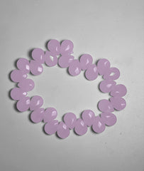 Элегантный эластичный браслет в форме груши с розовым кварцем BabyPink - 12x9 мм