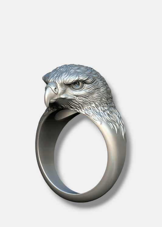Винтажное кольцо-печатка Hawk из стерлингового серебра 925 пробы