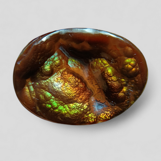 Rare Agate De Feugo - Rare Fire Agate Oval Shape
