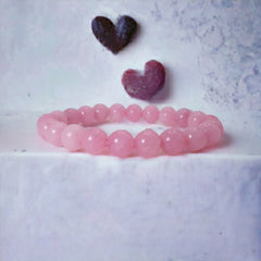 Natural Rose Quartz 8mm Stretch Bracelet