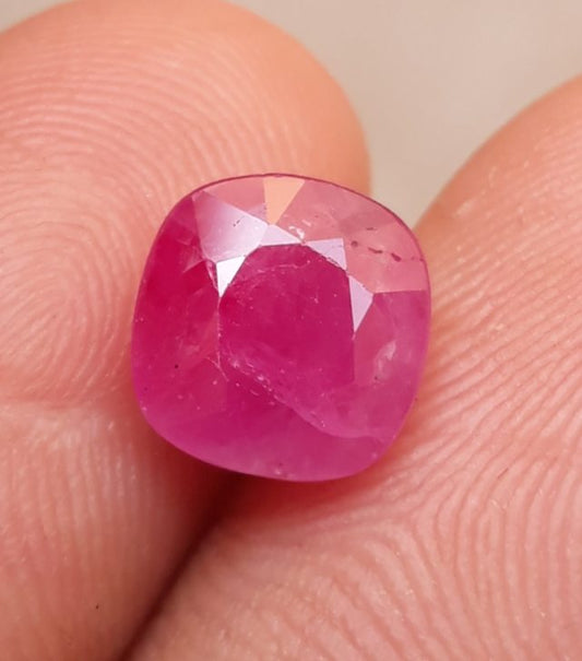 3.4ct Ruby - Pink Ruby - Yaqoot, RatnaRaj, Yakkut - July Birthstone - 8x8mm
